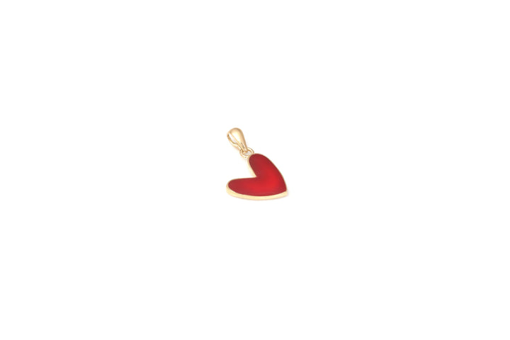 RED HEART PENDANT | 18K GOLD PENDANTS | VALENTINE GIFT | ANNIVERSARY GIFT | MINIMALIST JEWELLERY