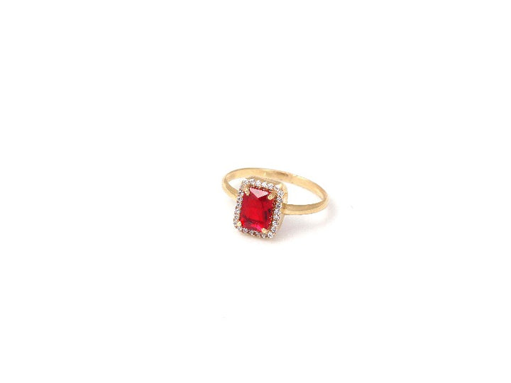 18K RECTANGLE GEMSTONE RING | 18K GOLD RING| VALENTINE GIFT | ANNIVERSARY GIFT | MINIMALIST JEWELLERY