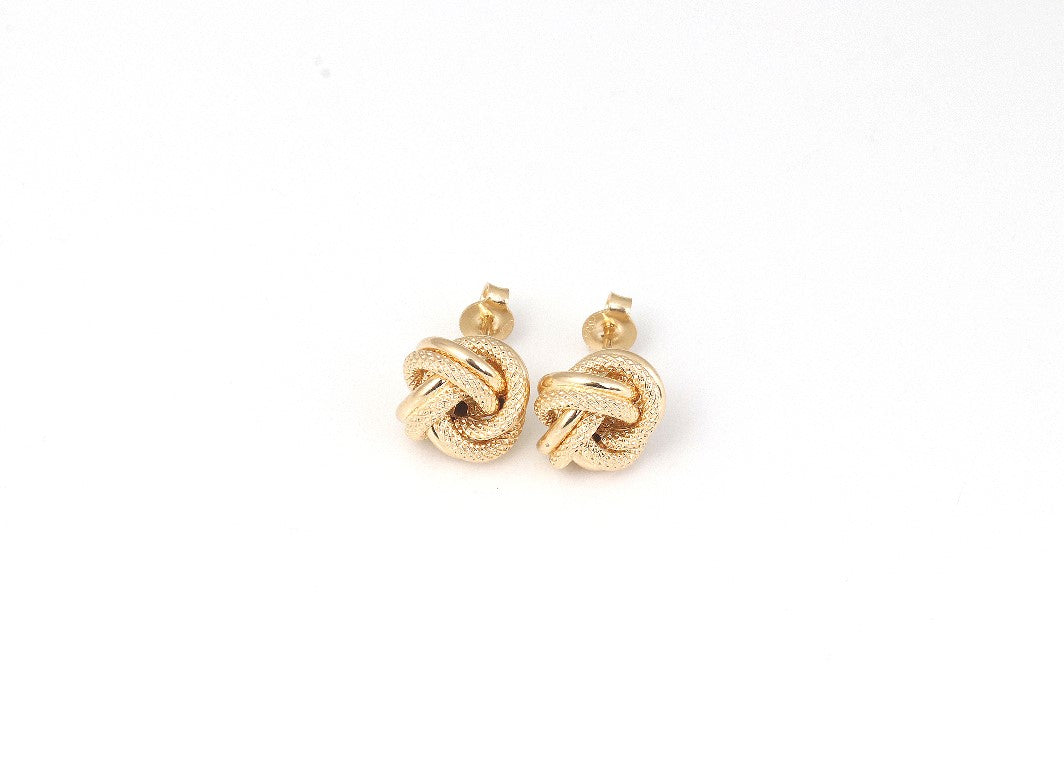 GOLDEN KNOT EARRINGS | 18K GOLD EARRINGS | VALENTINE GIFT | ANNIVERSARY GIFT | MINIMALIST JEWELLERY