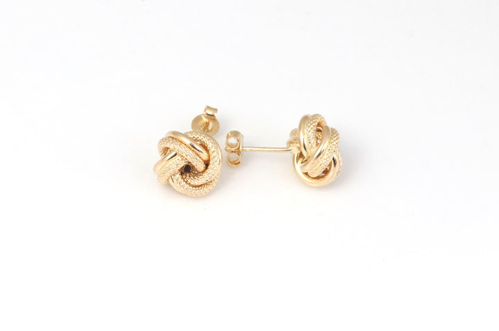 GOLDEN KNOT EARRINGS | 18K GOLD EARRINGS | VALENTINE GIFT | ANNIVERSARY GIFT | MINIMALIST JEWELLERY