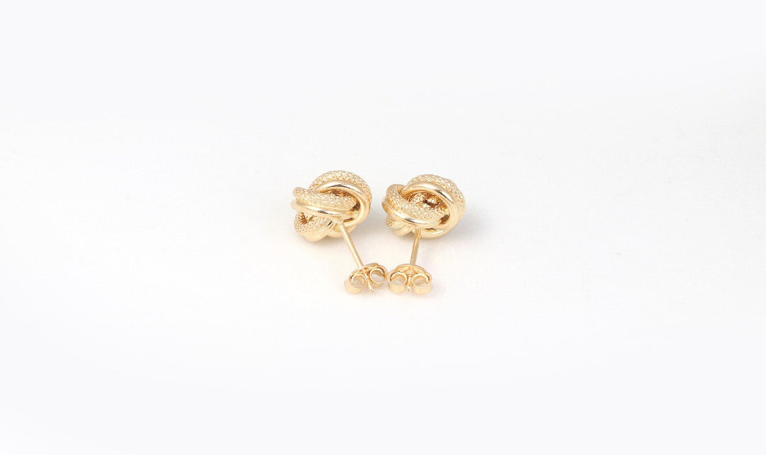 GOLDEN KNOT EARRINGS | 18K GOLD EARRINGS | VALENTINE GIFT | ANNIVERSARY GIFT | MINIMALIST JEWELLERY