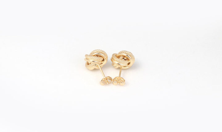 GOLDEN KNOT EARRINGS | 18K GOLD EARRINGS | VALENTINE GIFT | ANNIVERSARY GIFT | MINIMALIST JEWELLERY