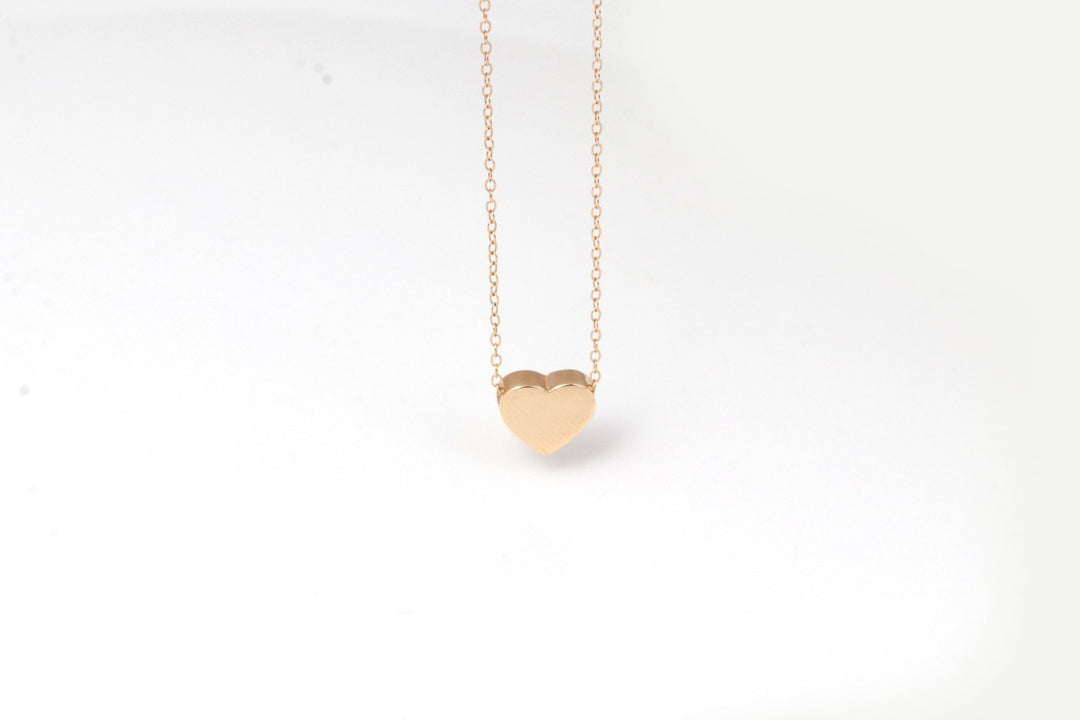 GOLDEN HEART NECKLACE | 18K GOLD NECKLACE | VALENTINE GIFT | ANNIVERSARY GIFT | MINIMALIST JEWELLERY