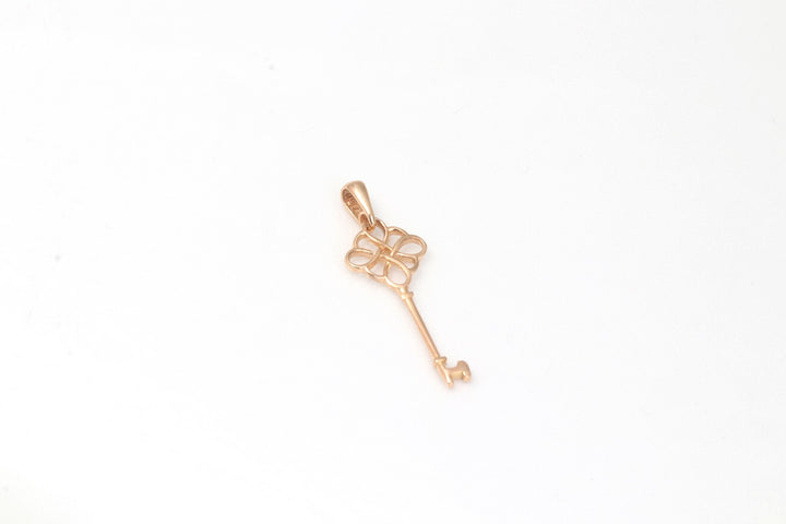 KEY PENDANT | 18K GOLD PENDANT | VALENTINE GIFT | ANNIVERSARY GIFT | MINIMALIST JEWELLERY