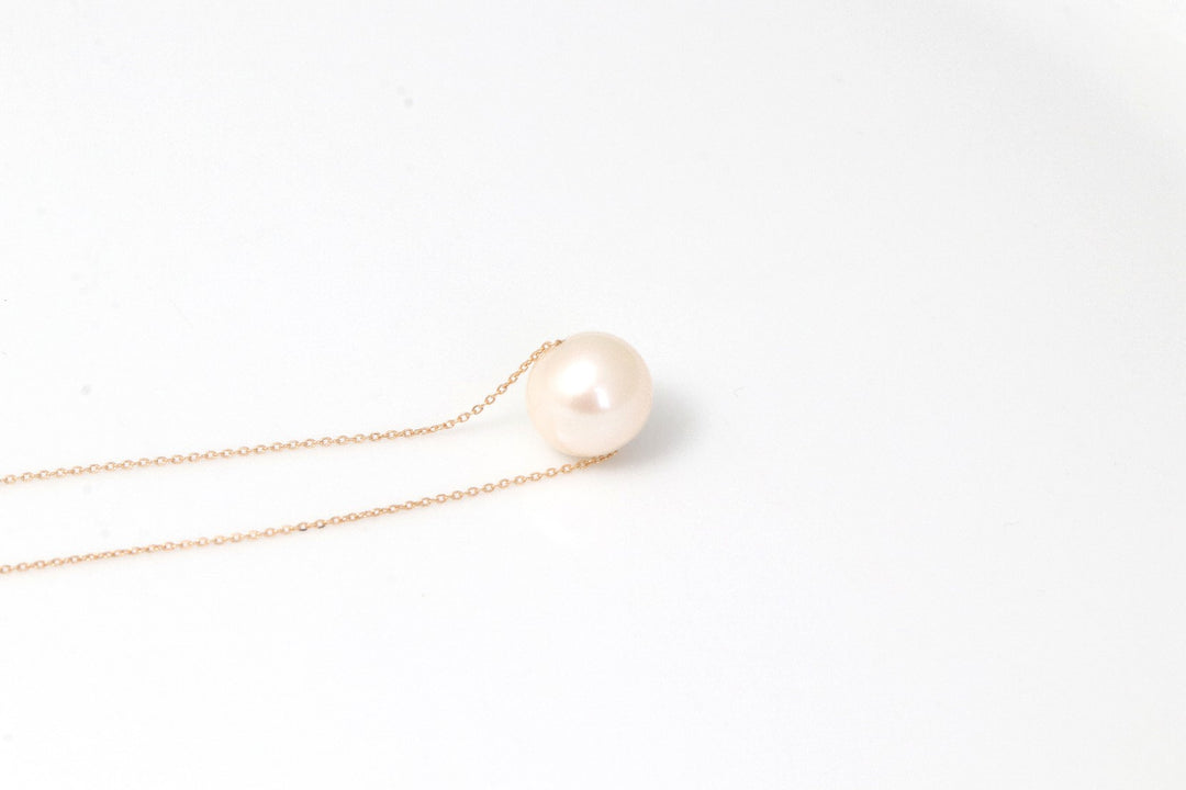 PEARL AND GOLD NECKLACE | 18K GOLD NECKLACE | VALENTINE GIFT | ANNIVERSARY GIFT | MINIMALIST JEWELLERY