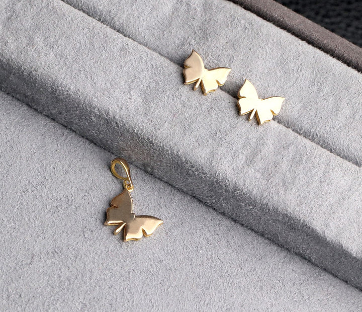 Butterfly Pendant | 18k Gold Pendant | Valentine Gift | Anniversary Gift | Minimalist Jewellery