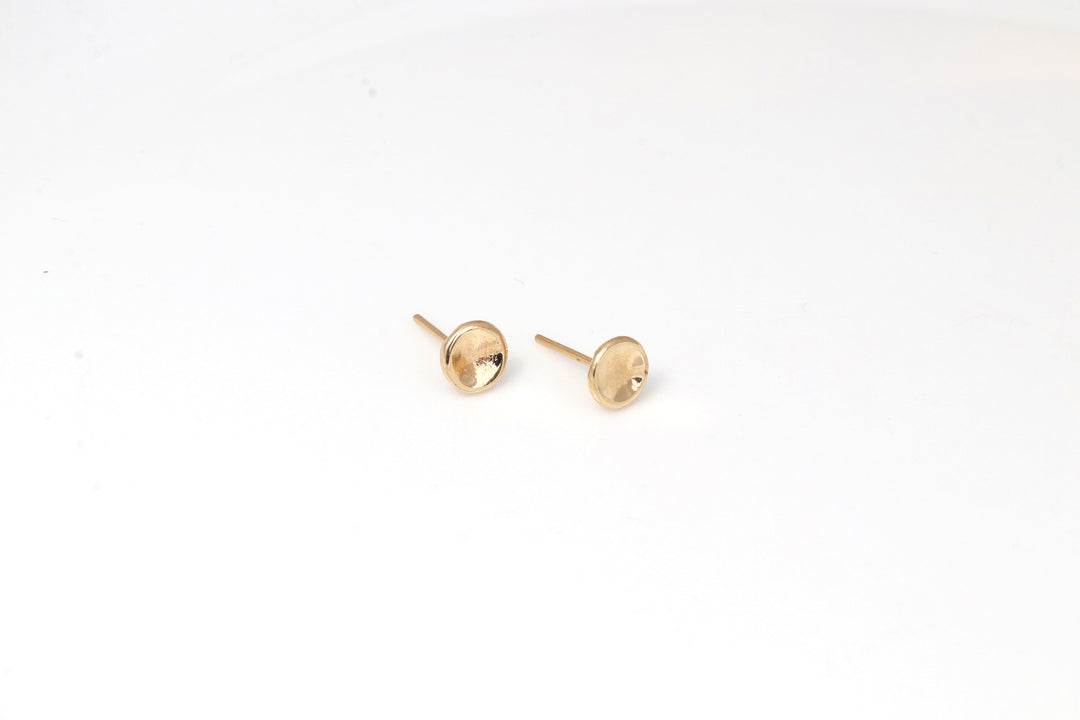 18K GOLD CIRCLE STUD EARRINGS | 18K GOLD EARRINGS | VALENTINE GIFT | ANNIVERSARY GIFT | MINIMALIST JEWELLERY