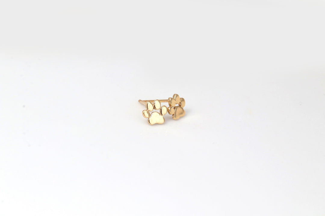 18K DOG FOOTPRINT EARRINGS | 18K GOLD EARRINGS | VALENTINE GIFT | ANNIVERSARY GIFT | MINIMALIST JEWELLERY