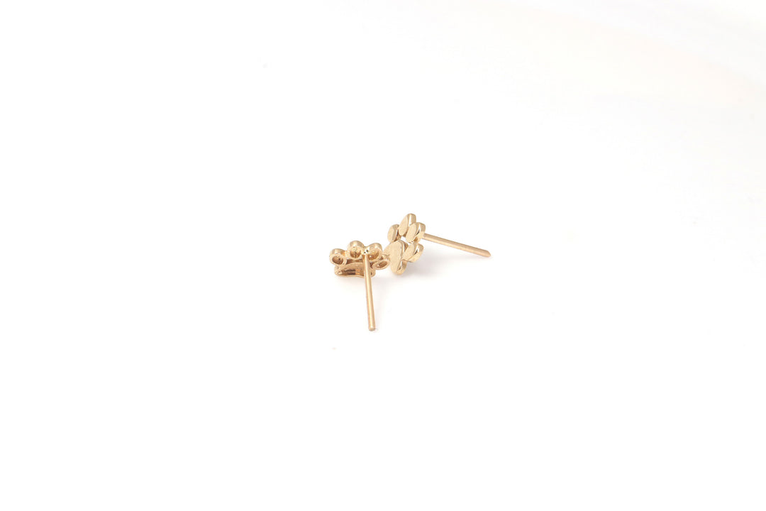 18K DOG FOOTPRINT EARRINGS | 18K GOLD EARRINGS | VALENTINE GIFT | ANNIVERSARY GIFT | MINIMALIST JEWELLERY