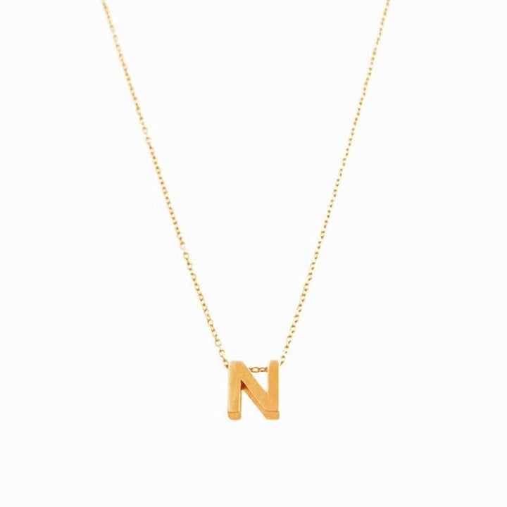 18K GOLD LETTER NECKLACE | INITIAL NECKLACE | LETTER NECKLACES | ALPHABET LETTER NECKLACE | 18K GOLD NECKLACE | VALENTINE GIFT | ANNIVERSARY GIFT | MINIMALIST JEWELLERY