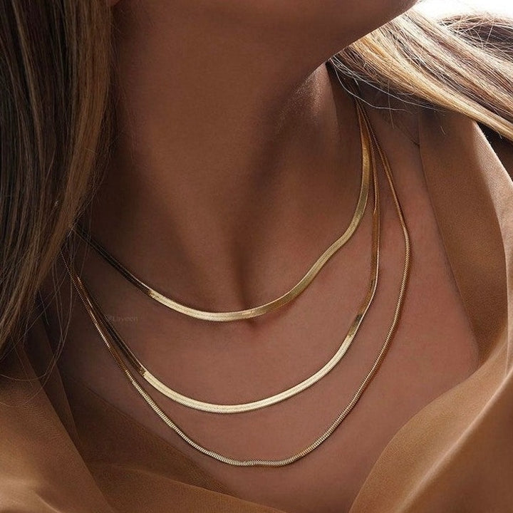 18k Gold Snake Necklace, Gold Choker